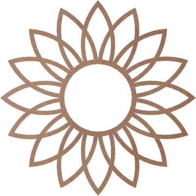 Médaillon de plafond perforé 32 "x P 11" x P 11 "x P 3/8", chêne rouge