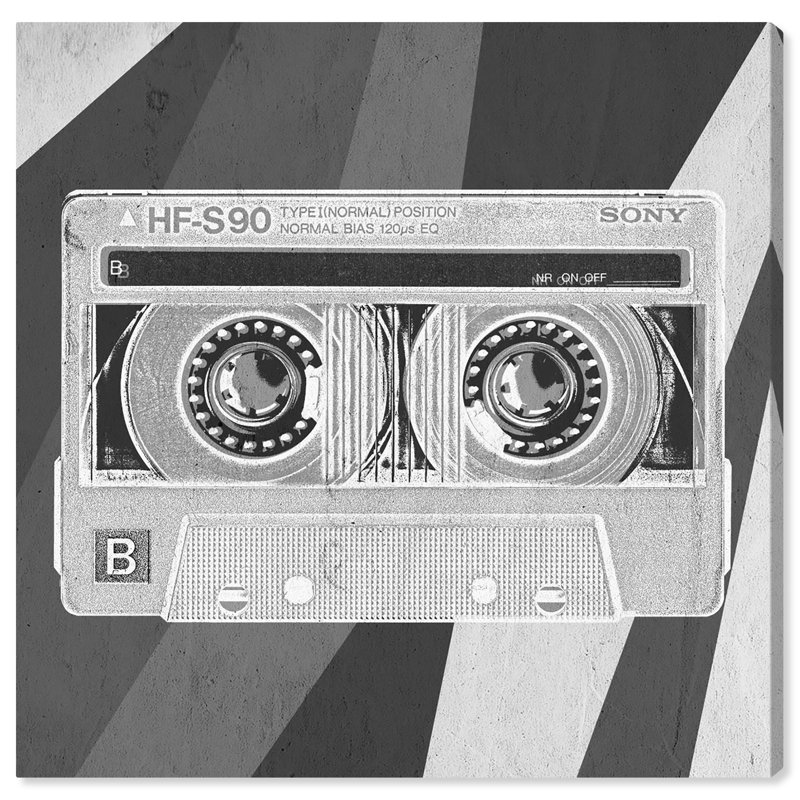 My Mixtape Music Notes - Print, Toile tendue, H 40 po x l 40 po