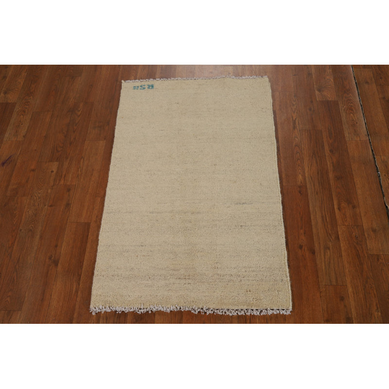 Solid Gabbeh Modern Accent Rug 2x3