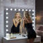 Miroir de maquillage avec éclairage 94 x 76 cm (grand miroir de style Hollywood)