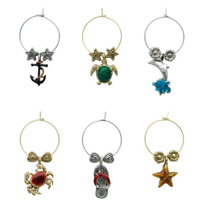 Lexford Gold Brass Stainless Steel Wine Charm