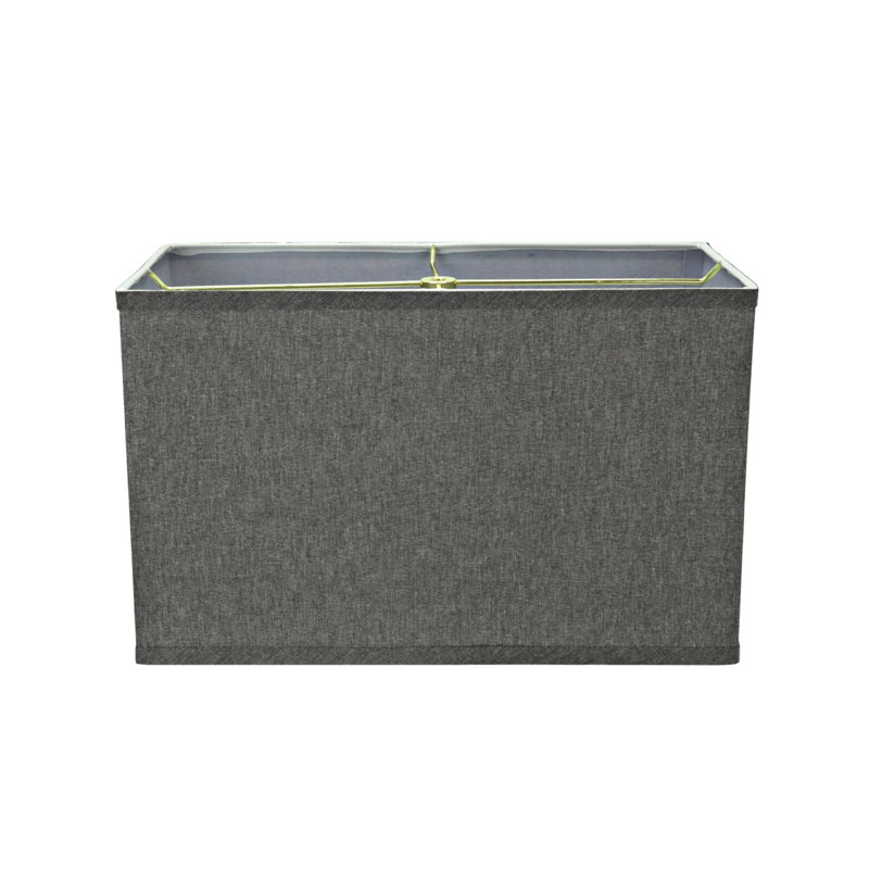 Abat-jour rectangulaire en lin 10 "(araignée), Gris foncé