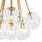 11-Light Lollipop Clear Glass Semi-Flush Mount