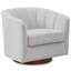 Chaise d'appoint pivotante à dossier courbé