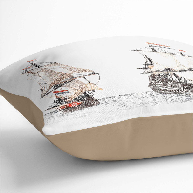 Square Throw Cushion, 55cm H x 55cm W x 20cm D, Stone