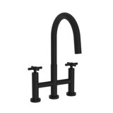 East Linear Pull Down Kitchen Bridge Faucet
