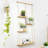 Macrame Plant Wall Shelf - Handmade Boho Floating Rope Shelf