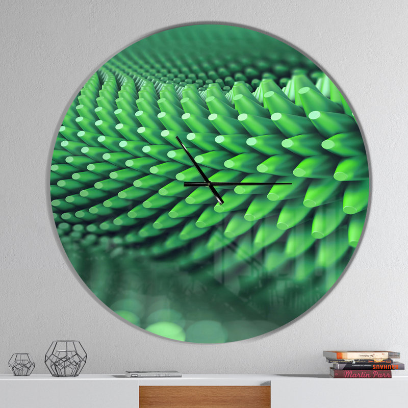 Abstract 3D Spiny - Horloge murale moderne, Surdimensionné
