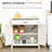 Farmhouse Sideboard Buffet Cabinet, Barn Door Coffee Bar Cabinet with Adjustable Shelf-835126919