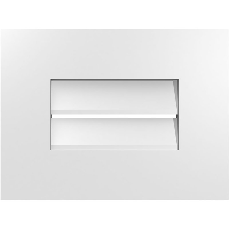 Rectangle Surface Mount Signature Urethane Functional Gable Vent, Primed Tan, 12" H x 16" W x 1" D