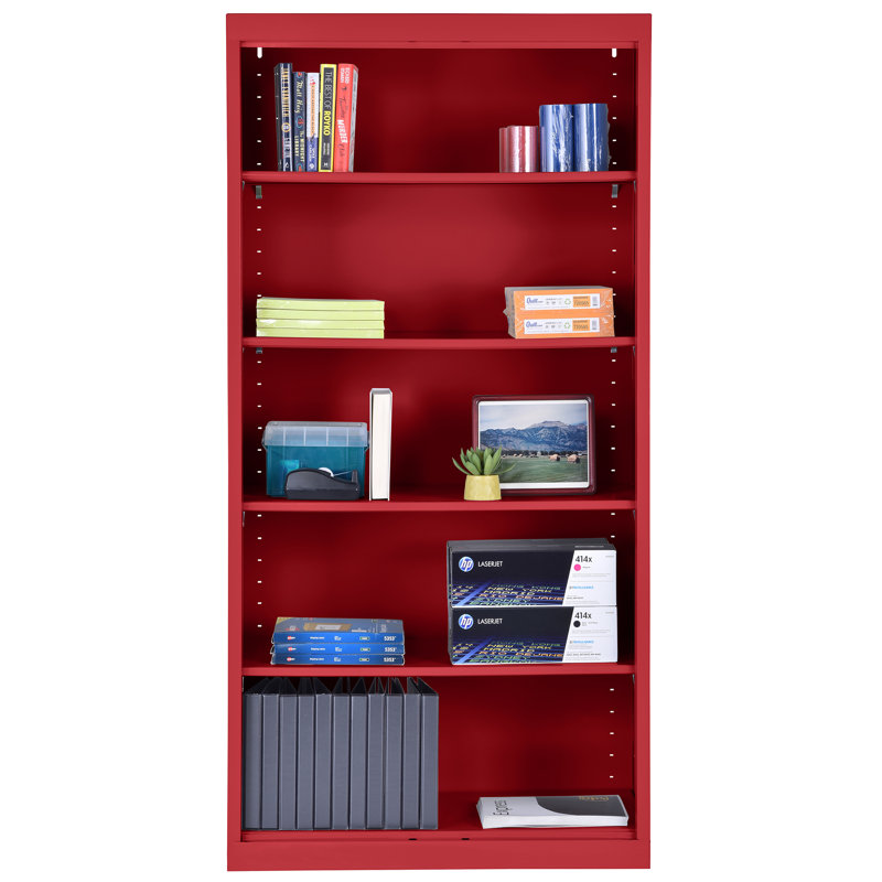 Bibliothèque standard Elite Steel, Rouge, H 72 po x l 36 po x P 18 po