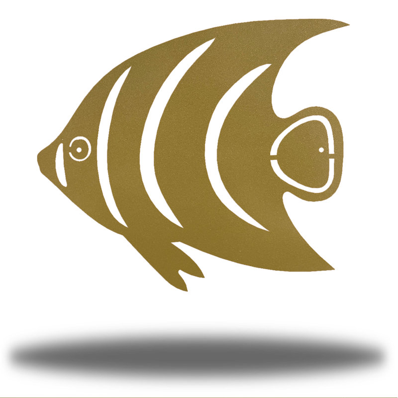 Décoration murale ange poisson, Or, H 36 po x l 36 po x P 0,01 po