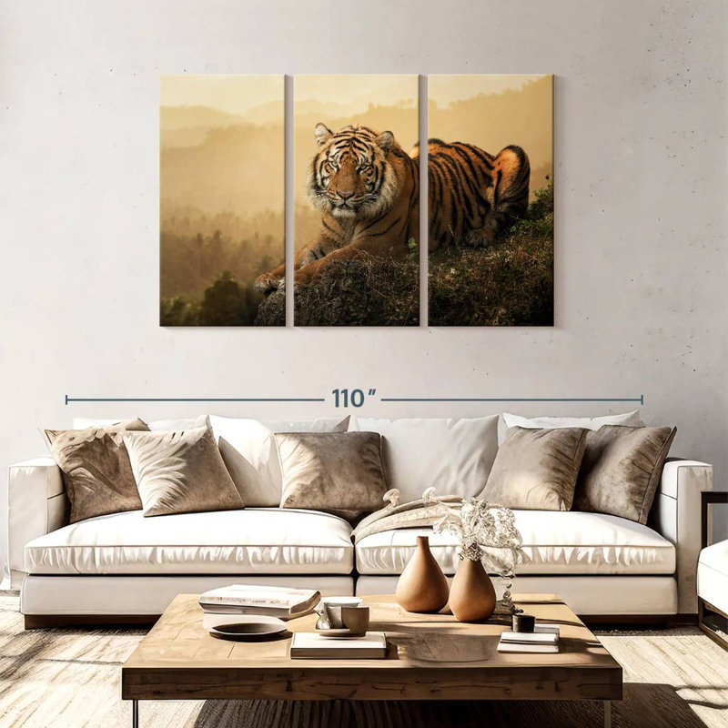 Brampt Fierce Sumatran Tiger, 48" H x 74" W