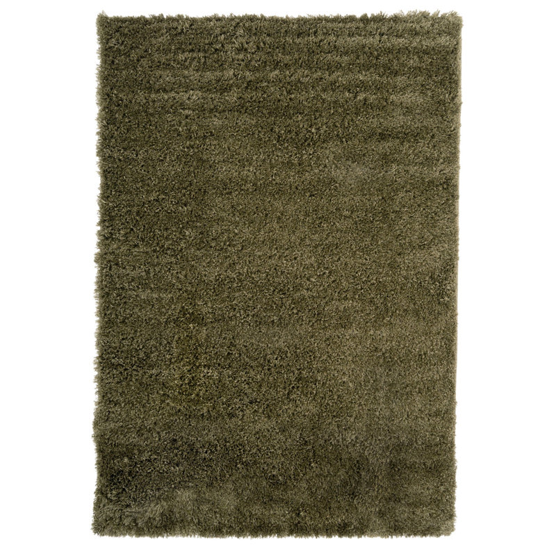 Abstract Machine Tufted Shag Area Rug, 80cm x 150cm, Green