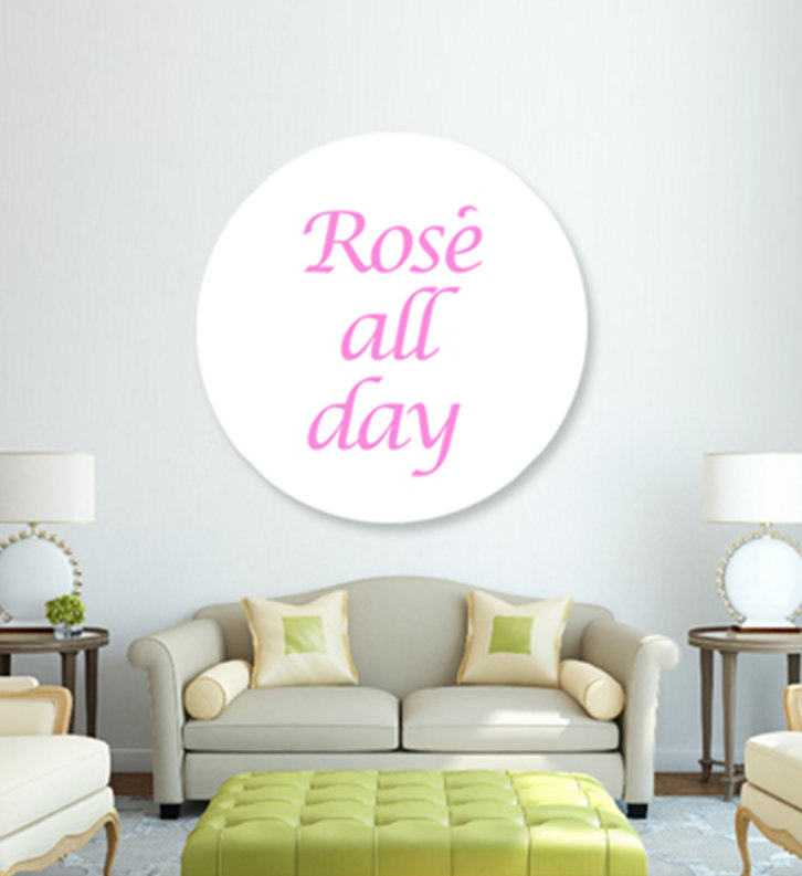 Rose All Day Print, 46" H x 46" W x 2.5" D