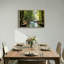 Art mural sur toile Sunlit Forest Stream avec roches et arbres verts-133055120
