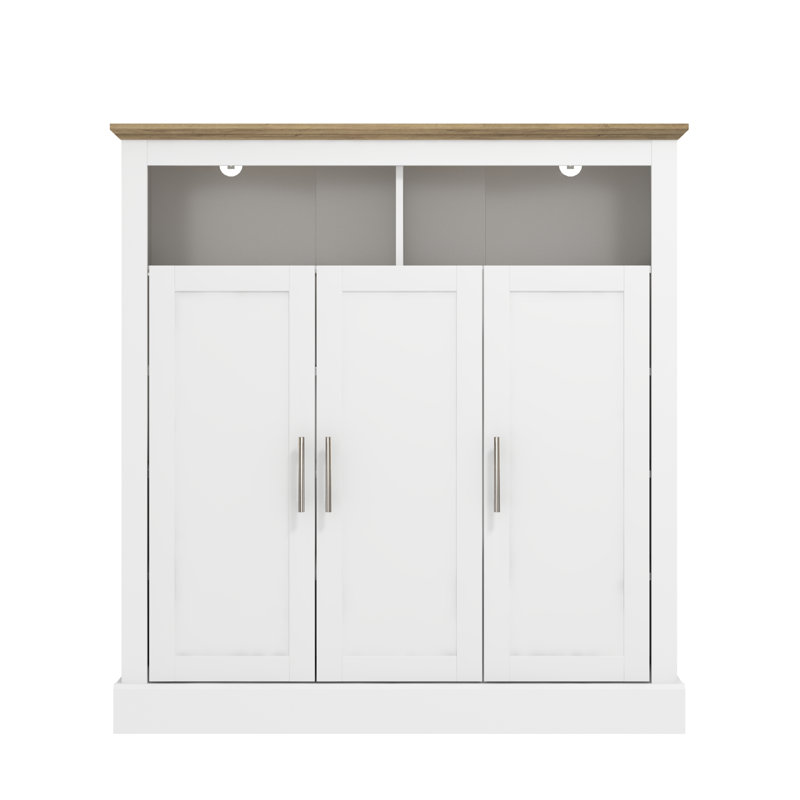 Sufy 3ft 3 Door Shoe Cabinet, White