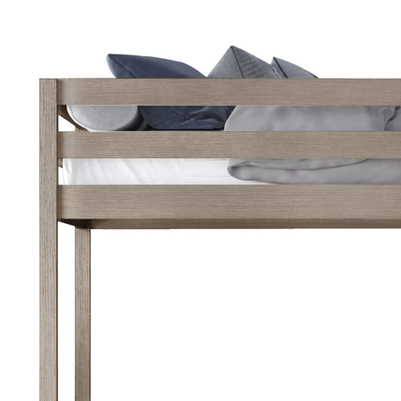 Lit superposé simple Goodfield Kids, Gris antique
