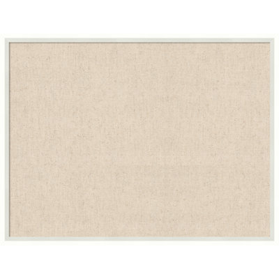 Amanti Art Framed Fabric Pinboard, Natural Linen by The Creative Bunch Studio Printed Bulletin Board for Use as a Vision Board or Wall Organization