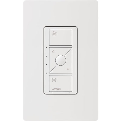 Caseta Smart Lighting 1.5-Amp 4-speed Wireless Smart Touch Fan Control, White
