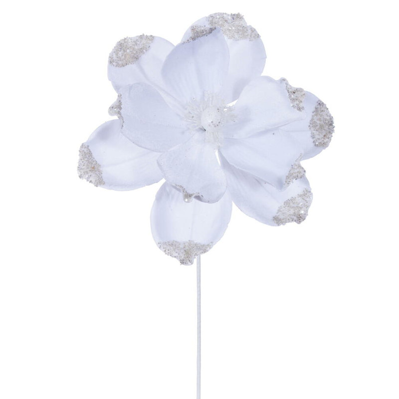 21.5" Velvet Magnolia 4 per Bag., White