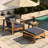 Wood Outdoor Seating With Chair & - Cushions And Side Table Ideal For Various Settings Furniture Build Chair, All-weather Use-833823481