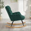 Fauteuil berçant et oscillant rembourré et rembourré en tissu-1581301526