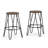 Simeon Metal and Solid Wood Counter Stool, Industrial with Hairpin Legs (Set of 2)-1289056801