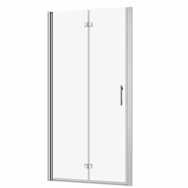 1/4" Tempered Glass Universal Shower Door With Pivot - 1 3/8" Adjustable, 36000 Times Verified For Enjoyable And Leak, , Aluminium Alloy Tested Leakage, Smooth System, Finish,