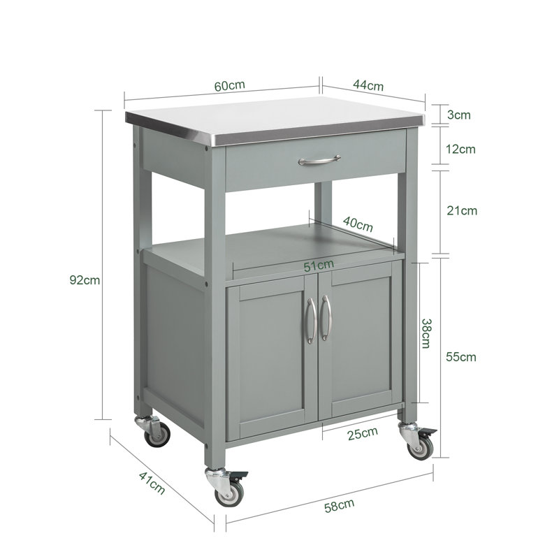 Enevold Kitchen Trolley, Grey
