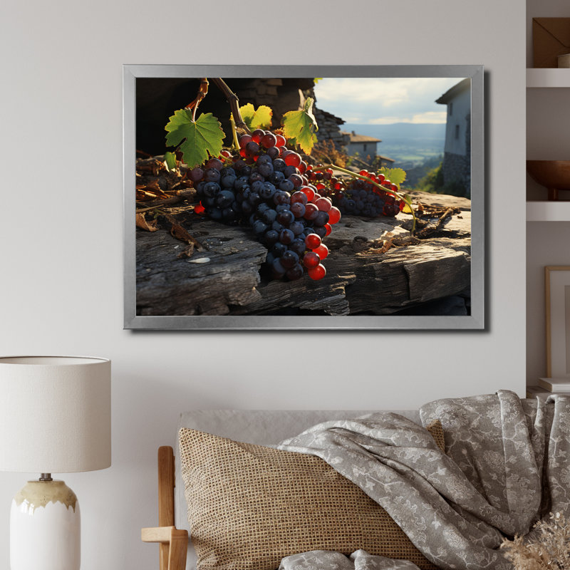 «Scenic Sculptural Vinescape», reproduction d'art sur toile, 12" H x 20" W, Cadre photo blanc