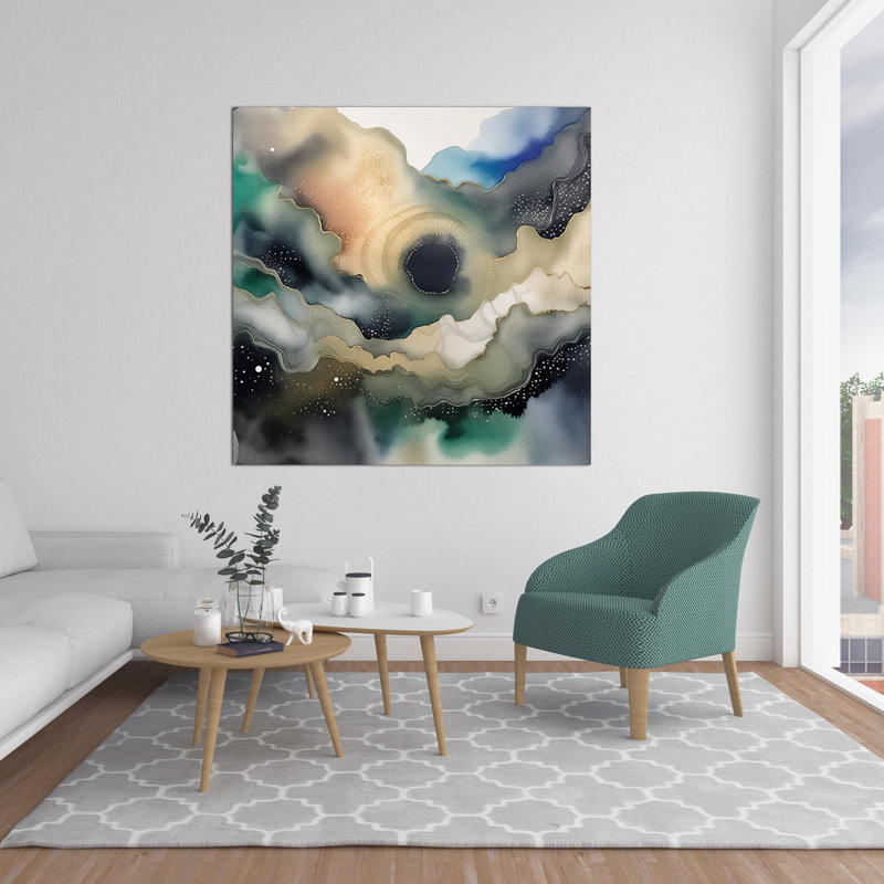 Paysage de rêve émeraude, H 24 po x l 24 po