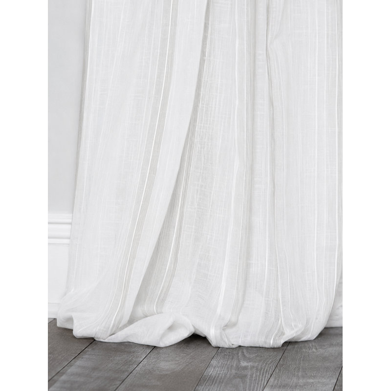 Belandina Semi Sheer Curtain Single Panel, 54" x 84", Fog