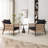 Radimir Upholstered Armchair With Solid Wood Arms-1464883261