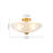 3 - Light Vintage Bowl Glass Shade Semi Flush Mount-546424069