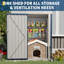 5x3FT Multi-Used Shed & Outdoor,Storage Shed with Lockable Door,Anti-Corrosion Storage House with Sloping Roof for Backyard Outdoor Patio-122569224