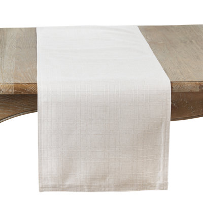 Classic Stitched Plaid Table Runner