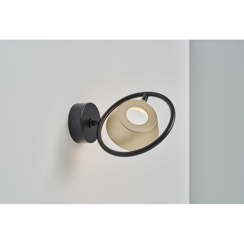 Olo Ring Wall Sconces, Matte Black/Champagne Gold, Champagne Gold