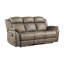 Canapé inclinable Classic Classic Sandy Brown avec accoudoirs coussinés et capitonnage vertical