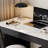 Rock slab countertop double-drawer writing desk-2127520794