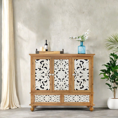 Carved Entryway Cabinet