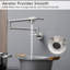 Robinet de remplissage de pot mural, robinet de cuisine pliant en acier inoxydable 304 avec bras articulés doubles articulés, noir | Idée de cadeau