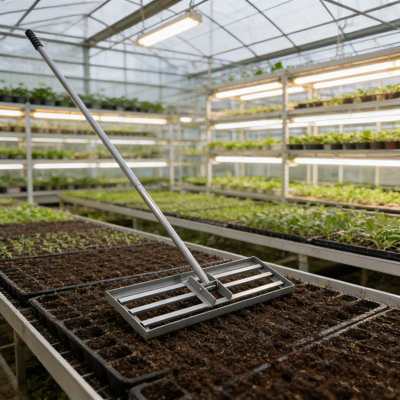 Râteau de nivellement de pelouse robuste avec poignée longue de 79,5 pouces pour l'entretien du jardin, de la cour et du terrain de golf