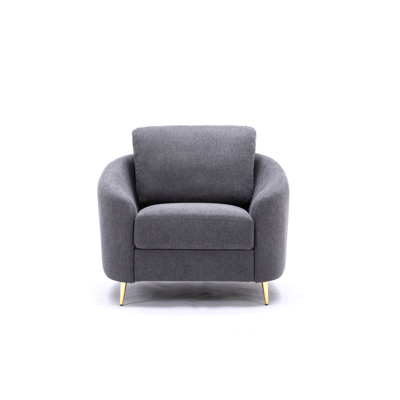 Chaise en lin gris yuina