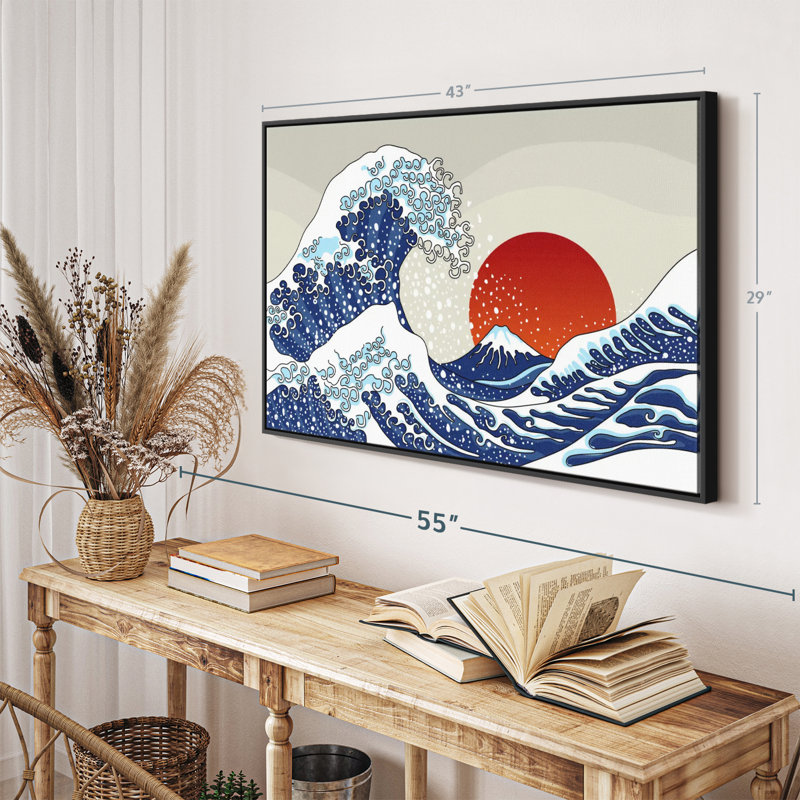 Impression sur toile Asian Wave, H 29 po x l 43 po