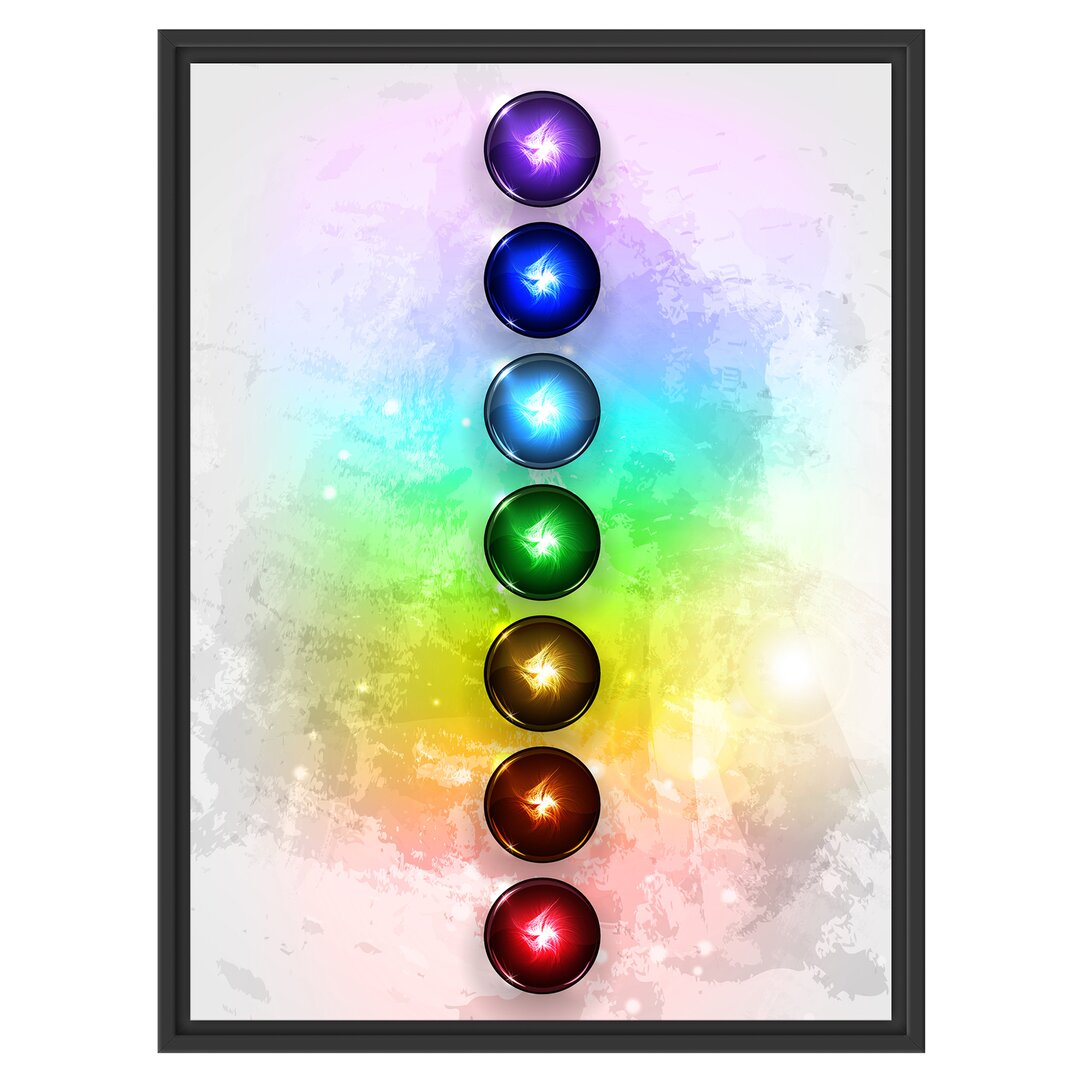 Gerahmtes Wandbild Chakra Eneregieelemente