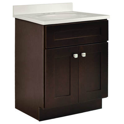 Brookings 25 Inch Bathroom Vanity with Top, Fully Assembled