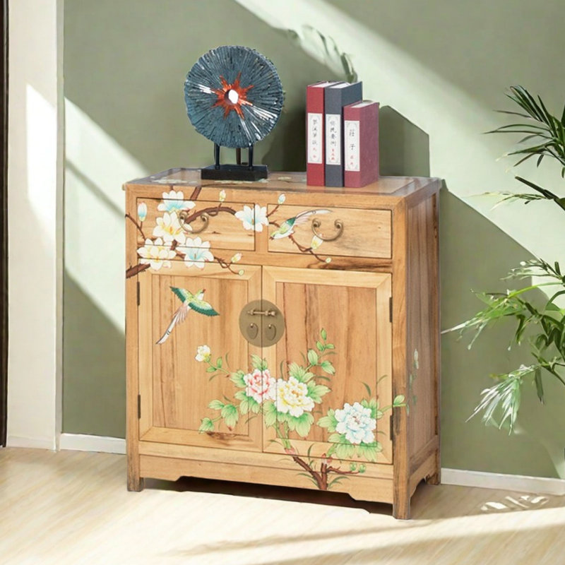 Solid Wood Camphor Wood Painted Cabinet Shoes 8 Pair Solid Wood Shoe Storage Cabinet