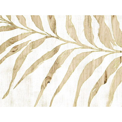 Wooden Palm Leaf - Wrapped Canvas Print