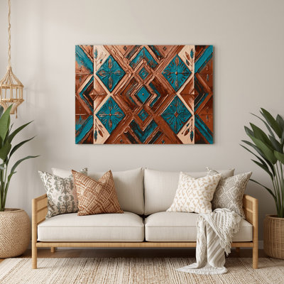 Art mural en métal brun, Southwestern Cowboy